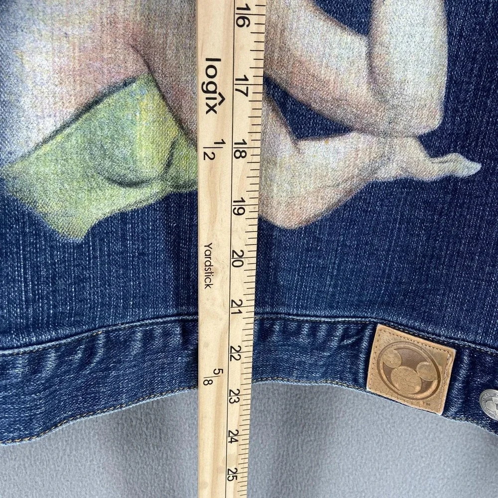 Tinker Bell Disney Jacket Girls XL 18-20 Blue Jean Denim Rhinestone Tink Graphic